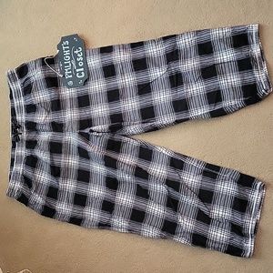Axcess Lounge Pants XL Black White Silver Check